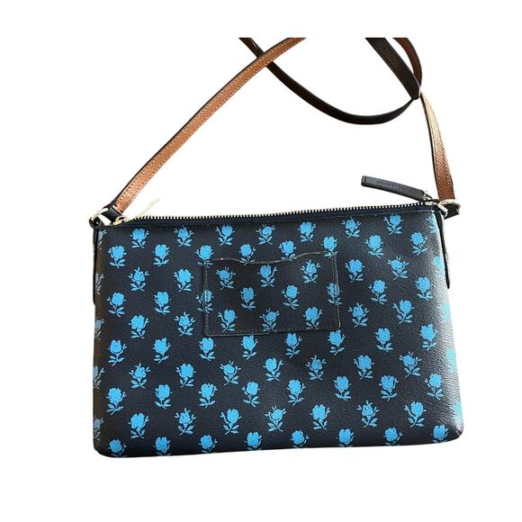 Coach Midnight Blue East West Badlands Floral Crossbody - Picture 2 of 6